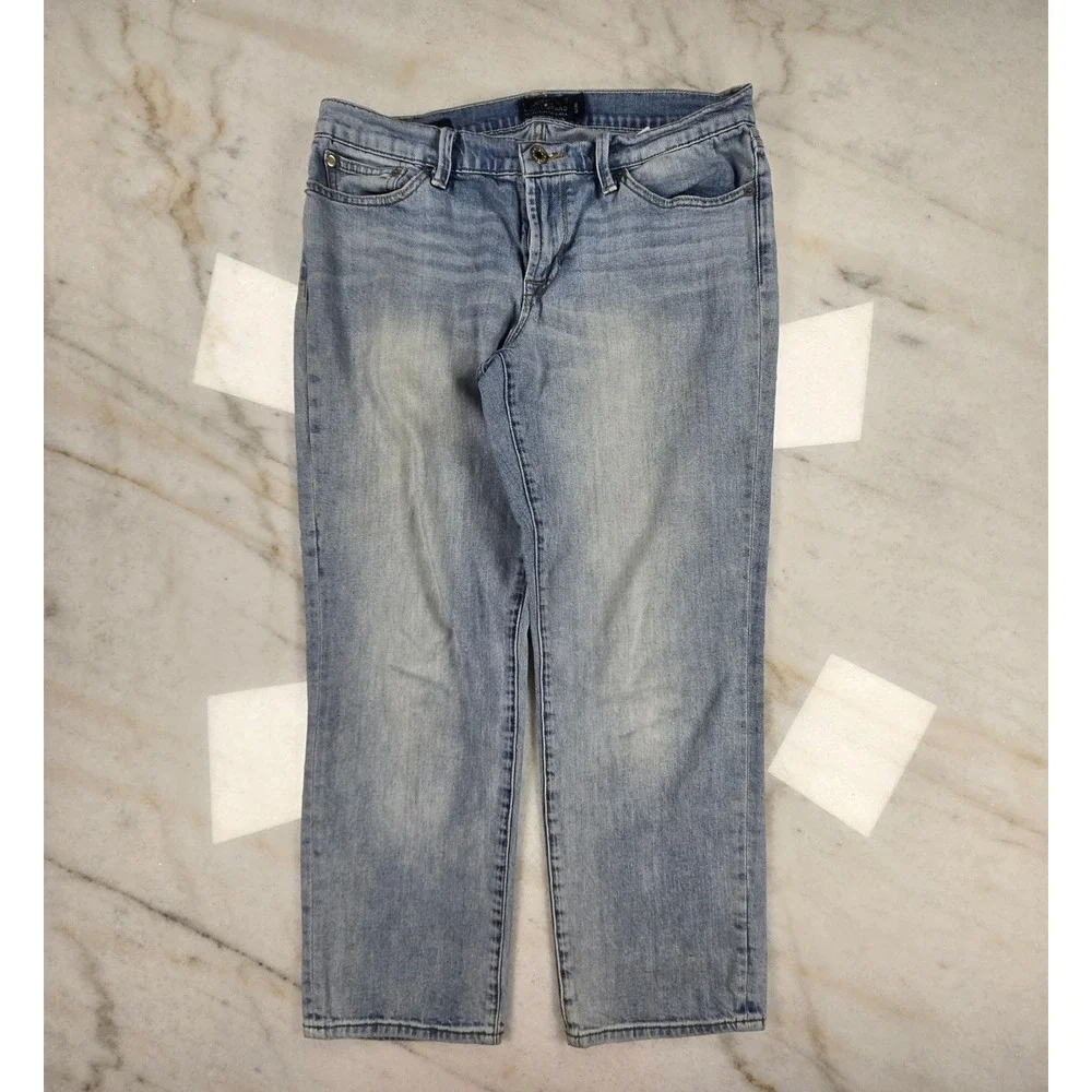 Lucky Brand Sweet Crop Jeans Women 10/30 Blue Denim Mid Rise Casual Chic Coastal